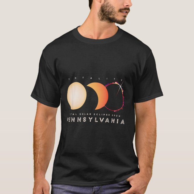Camiseta Salar Eclipse 2024 Total Eclipse Pennsylvania Grap (Frente)