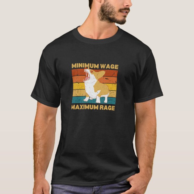 Camiseta Salário Mínimo Máxima Raiva Cachorro Latindo (Frente)