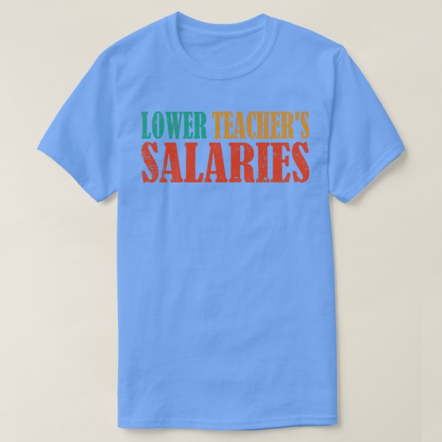 Camiseta salários mais baixos dos professores (Frente do Design)