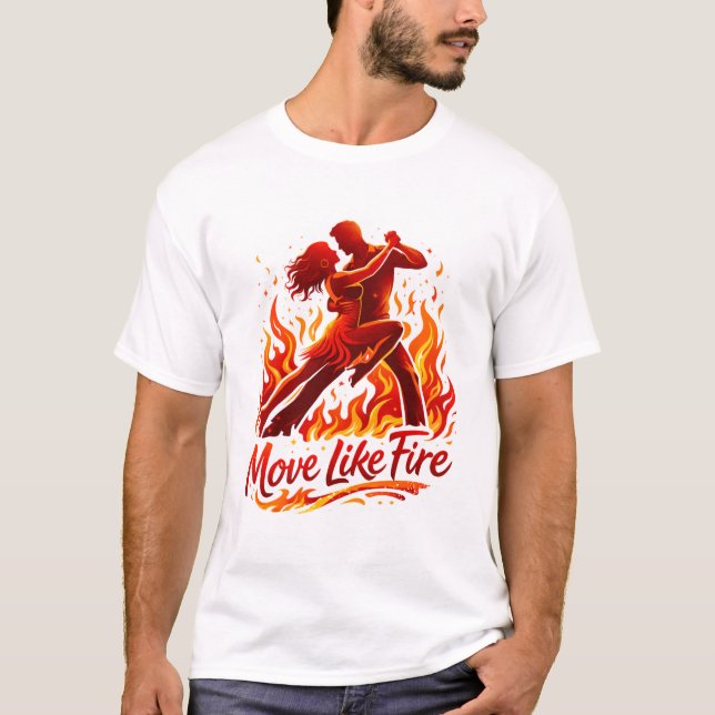 Camiseta Salas dançando -mova-se como fogo (Frente)