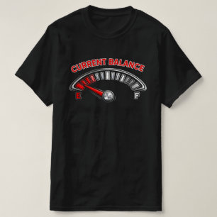Camiseta Saldo Atual Design Minimalista Divertido.