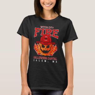 Camiseta Salem de Halloween Capital do Bombeiro da Cidade d