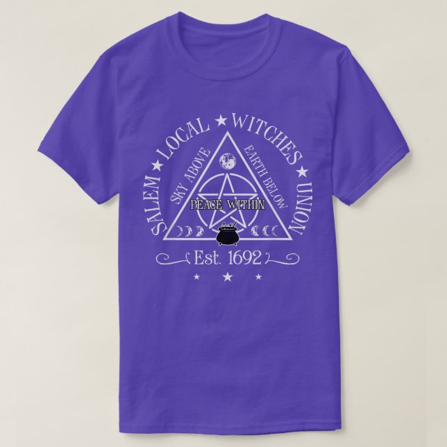Camiseta Salem Local Witches Union Est 1692 Png (Frente do Design)