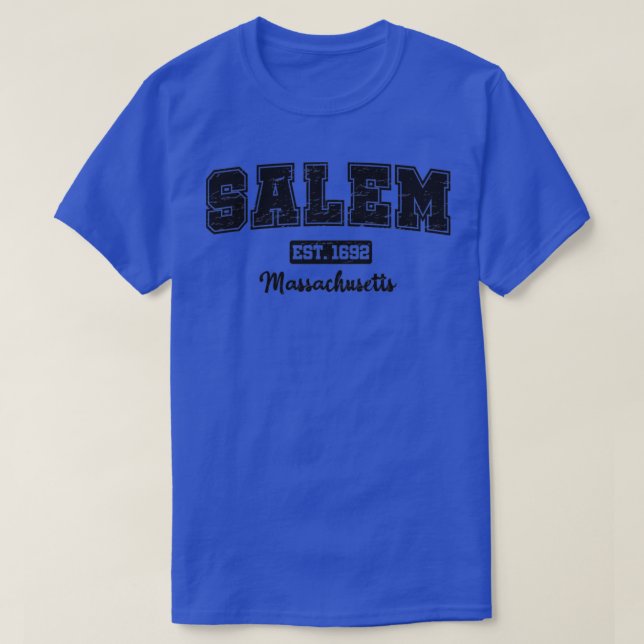 Camiseta Salem Massachusetts 1692 blk (Frente do Design)