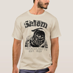 Camiseta Salem Massachusetts, ceifador do crânio
