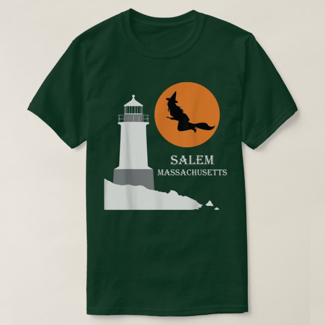 Camiseta Salem, Massachusetts Witirt (Frente do Design)