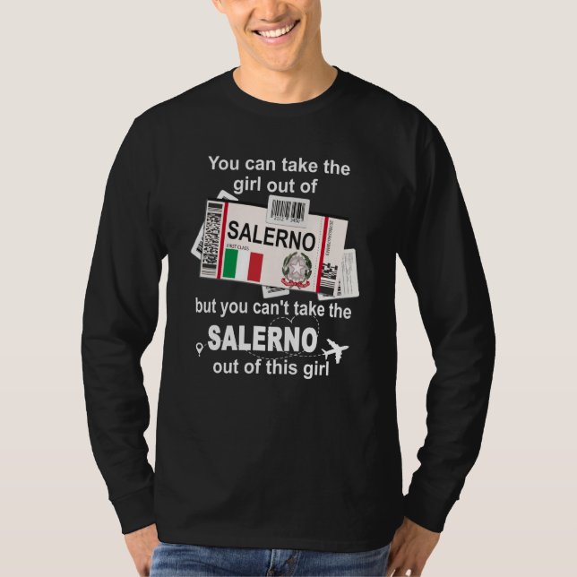 Camiseta Salerno Boarding Pass Salerno Girl Salerno (Frente)