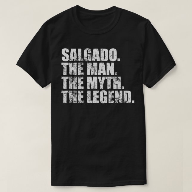 Camiseta SalgadoSalgado Nome da família Salgado sobrenome S (Frente do Design)