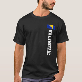 Camiseta Salihovic Bósnia Flag Casaco Do Braço Emblem