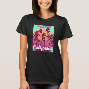 Camiseta Salinas Califórnia palmeira praia retrô vintage d
