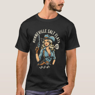 Camiseta Salinas de Bonneville Utah EUA Cowgirl Ocidental S