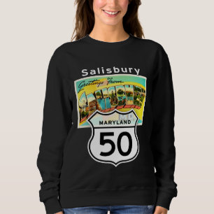 Camiseta Salisbury Maryland MD EUA 50 Carta Grande Viagem P