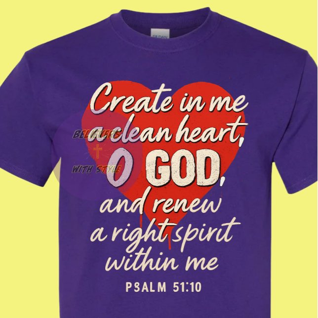 Camiseta Salm 51:10 - Christian (Criador carregado)