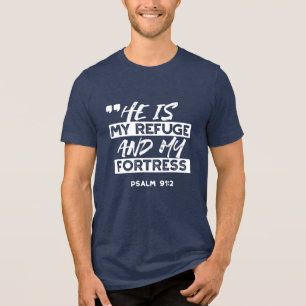 Camiseta Salm 91:2 - O meu refúgio e o meu cristão-fortalez