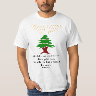 Camiseta Salm 92: 12-13 Cedar do Líbano
