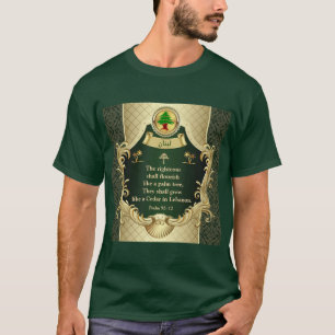 Camiseta Salm 92:12 Maronite Church Cedar do Líbano