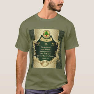 Camiseta Salm 92:12 Maronite Church Cedar do Líbano T-Shi