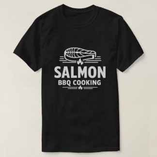 Camiseta Salmão Churrasco Cozinhando Grelha de Frutos do Ma
