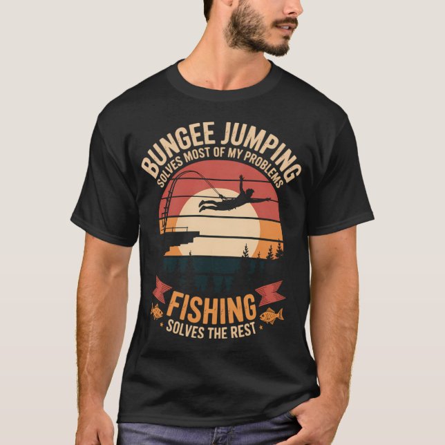Camiseta Salmão de Pesca de Truta de Pulo de Elástico Pesca (Frente)