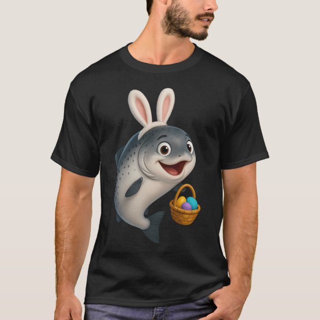 Camiseta Salmão do Atlântico da Páscoa (Frente)