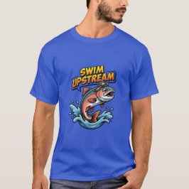 Camiseta Salmão Nada Contra a Corrente Motivacional