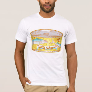 Camiseta Salmão selvagem numa lata