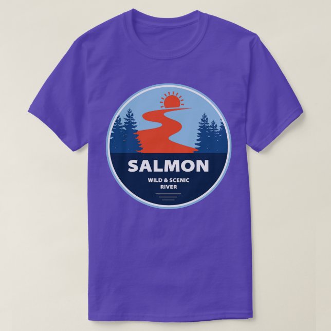 Camiseta Salmão Wild E Scenic River Idaho (Frente do Design)