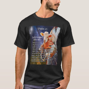 Camiseta Salmo 23 Escritura Cristã O Senhor É Minha Shephe
