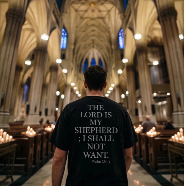 Camiseta Salmo 23 | O Senhor É Meu Pastor  (Criador carregado)