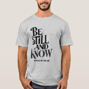 Camiseta Salmo 46:10 Fique Parado & Conheça Letra Vintage