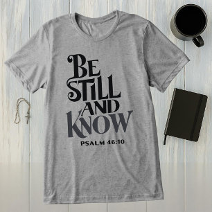 Camiseta Salmo 46:10 Fique Parado e Conheça Religioso