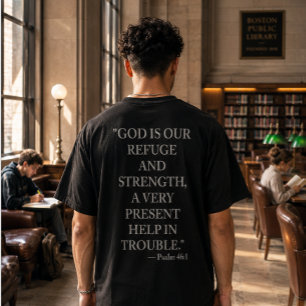 Camiseta Salmo 46:1 Deus É Nosso Refúgio e Força