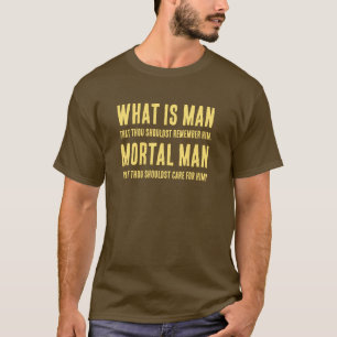 Camiseta Salmo 8:4 O que é o Homem Céu Estrelado