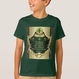 Camiseta Salmo 92:12 Igreja Maronita Cedro do Líbano Camise