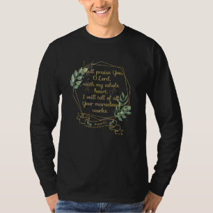 Camiseta Salmo de Citação da Bíblia Cristã Versa 9 1