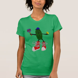 Camiseta Salmoura engraçada que guardara Pickleball e pá