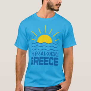 Camiseta Salonica Grécia Sol e Mar Masculino Verde-aquático