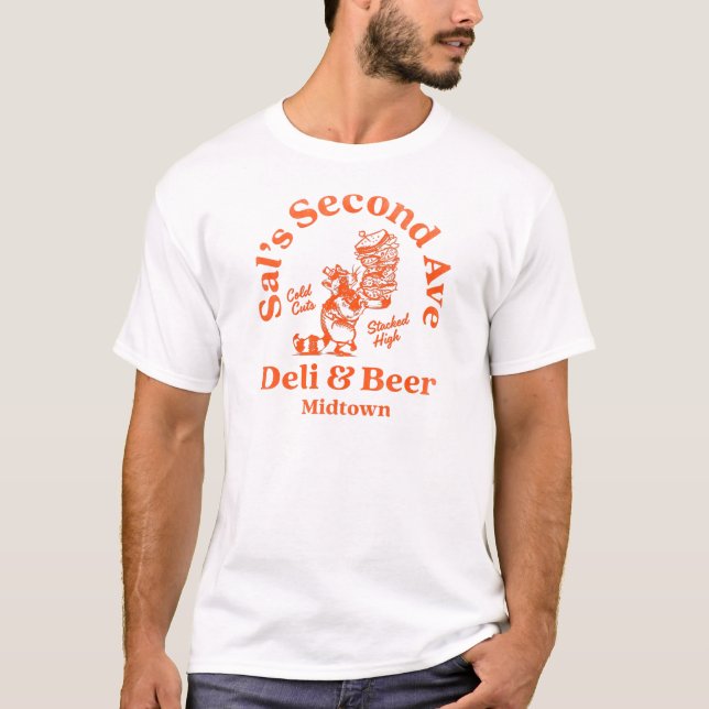 Camiseta "Sal's Second Ave Deli & Beer" Arte Legal NYC Deli (Frente)
