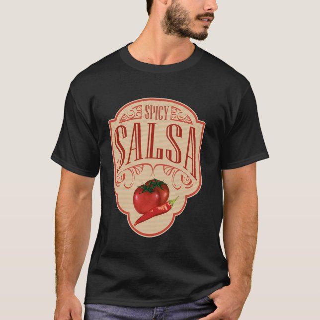 Camiseta Salsa Apimentada Comida Mexicana Especiarias Quent (Frente)