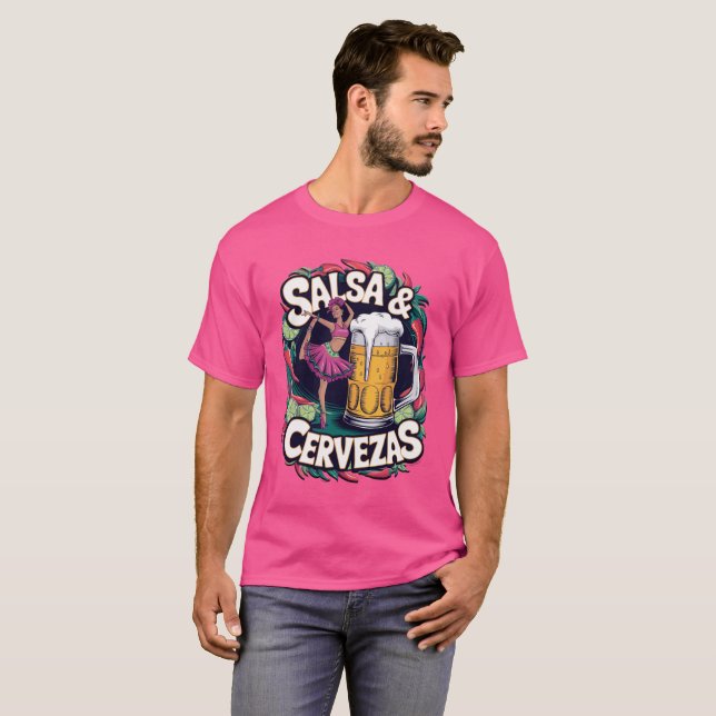 Camiseta Salsa & Cervezas (Frente Completa)