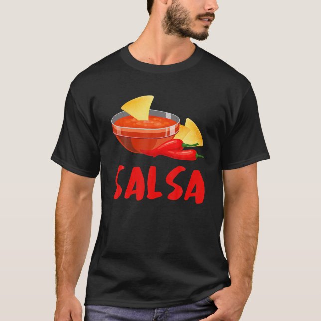 Camiseta Salsa Chips Halloween Casais Figurino Corresponden (Frente)