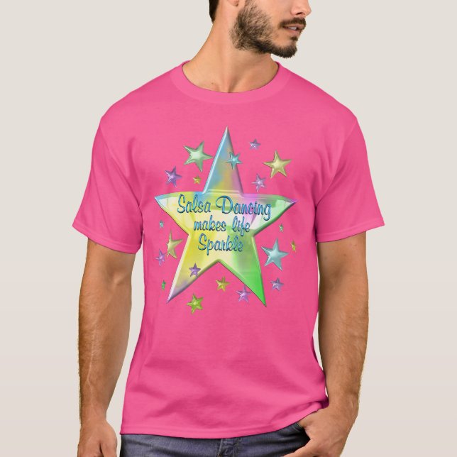 Camiseta Salsa Dançando Faz A Vida Espetar Estrelas (Frente)