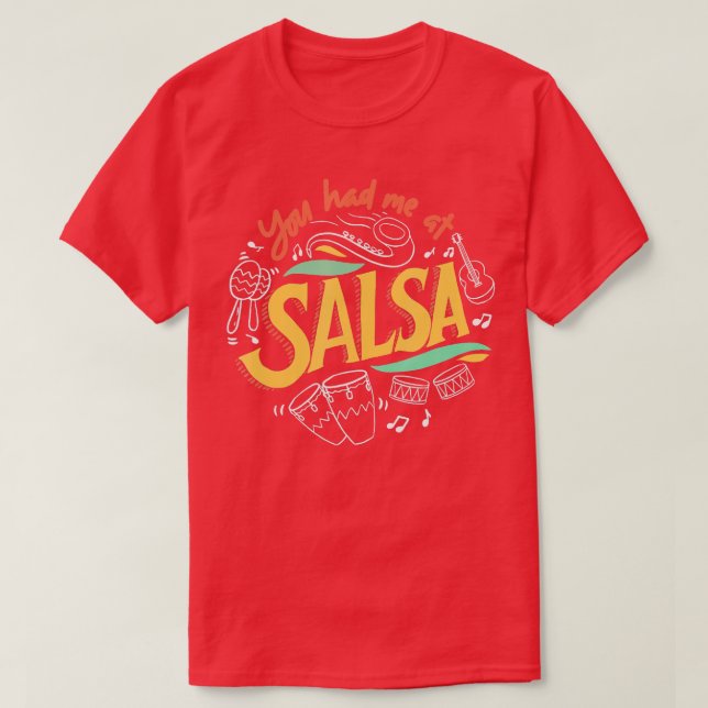 Camiseta Salsa Dance Love Salsa Dance Dancer Dançando Prese (Frente do Design)