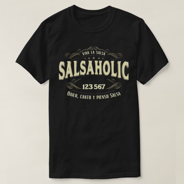 Camiseta Salsa Dancer Salsaholic (Frente do Design)