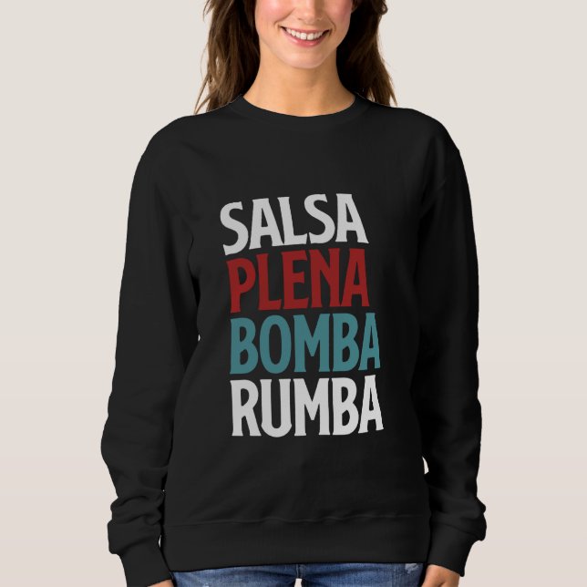 Camiseta Salsa Plena Bomba Rumba Puerto Rica Dance (Frente)