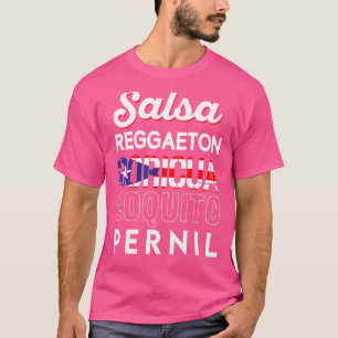 Camiseta Salsa Porto Rico Boricua Reggaeton Coquito Pernil