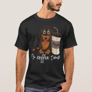 Camiseta Salsicha Cãozinho Café Dachshund catlove café
