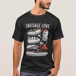 Camiseta Salsicha Com Ama De Carne Gorda