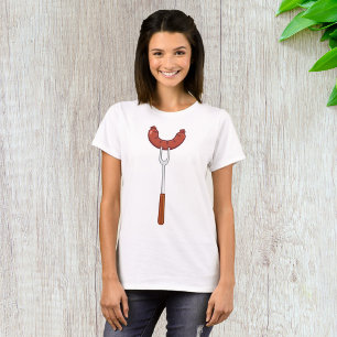 Camiseta Salsicha Grelhada em Garfo de Churrasco