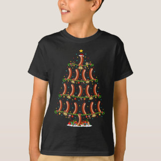 Camiseta Salsicha Lover Xmas Papais noeis de iluminação sal